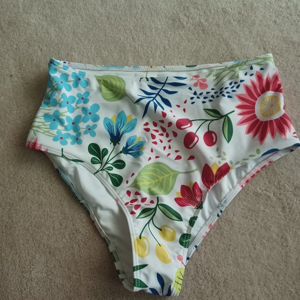 Floral High-Waisted Bikini Bottom
